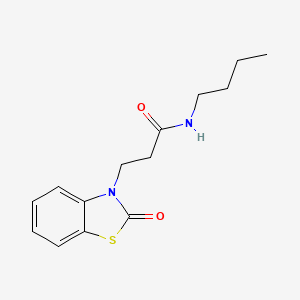 molecular formula C14H18N2O2S B11432045 N-butyl-3-(2-oxo-2,3-dihydro-1,3-benzothiazol-3-yl)propanamide 