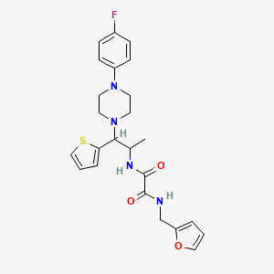 N1-(1-(4-(4-fluorophenyl)piperazin-1-yl)-1-(thiophen-2-yl)propan-2-yl)-N2-(furan-2-ylmethyl)oxalamide