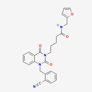 5-[1-(2-cyanobenzyl)-2,4-dioxo-1,4-dihydroquinazolin-3(2H)-yl]-N-(furan-2-ylmethyl)pentanamide