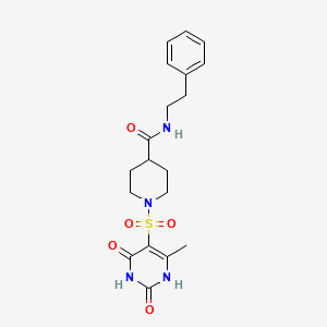 1-[(2,4-dihydroxy-6-methylpyrimidin-5-yl)sulfonyl]-N-(2-phenylethyl)piperidine-4-carboxamide