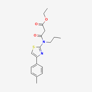 Ethyl 3-{[4-(4-methylphenyl)-1,3-thiazol-2-yl](propyl)amino}-3-oxopropanoate