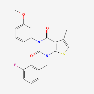 1-(3-fluorobenzyl)-3-(3-methoxyphenyl)-5,6-dimethylthieno[2,3-d]pyrimidine-2,4(1H,3H)-dione