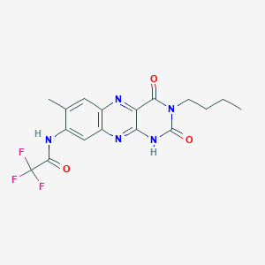 N-(3-butyl-2-hydroxy-7-methyl-4-oxo-3,4-dihydrobenzo[g]pteridin-8-yl)-2,2,2-trifluoroacetamide