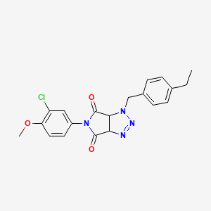 molecular formula C20H19ClN4O3 B11432150 5-(3-chloro-4-methoxyphenyl)-1-(4-ethylbenzyl)-3a,6a-dihydropyrrolo[3,4-d][1,2,3]triazole-4,6(1H,5H)-dione 