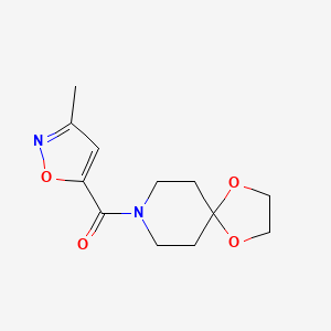 molecular formula C12H16N2O4 B11432159 1,4-Dioxa-8-azaspiro[4.5]dec-8-yl(3-methyl-1,2-oxazol-5-yl)methanone 