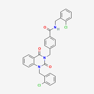 N-(2-chlorobenzyl)-4-{[1-(2-chlorobenzyl)-2,4-dioxo-1,4-dihydroquinazolin-3(2H)-yl]methyl}benzamide