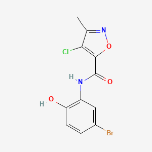 N-(5-bromo-2-hydroxyphenyl)-4-chloro-3-methyl-1,2-oxazole-5-carboxamide