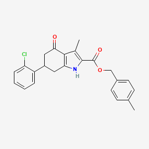 4-methylbenzyl 6-(2-chlorophenyl)-3-methyl-4-oxo-4,5,6,7-tetrahydro-1H-indole-2-carboxylate