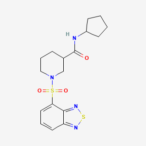 1-(2,1,3-benzothiadiazol-4-ylsulfonyl)-N-cyclopentylpiperidine-3-carboxamide