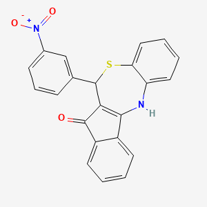 6-(3-nitrophenyl)-6H-benzo[b]indeno[1,2-e][1,4]thiazepin-5-ol