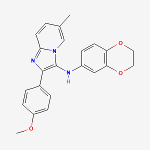 N-(2,3-dihydro-1,4-benzodioxin-6-yl)-2-(4-methoxyphenyl)-6-methylimidazo[1,2-a]pyridin-3-amine