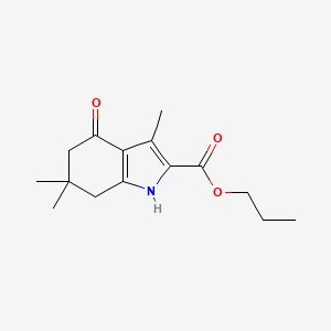 propyl 3,6,6-trimethyl-4-oxo-4,5,6,7-tetrahydro-1H-indole-2-carboxylate