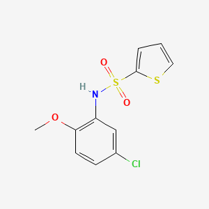 molecular formula C11H10ClNO3S2 B11432271 N-(5-chloro-2-methoxyphenyl)thiophene-2-sulfonamide 