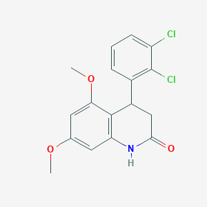 molecular formula C17H15Cl2NO3 B11432330 4-(2,3-dichlorophenyl)-5,7-dimethoxy-3,4-dihydroquinolin-2(1H)-one 