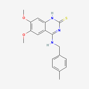 1H-Quinazoline-2-thione, 6,7-dimethoxy-4-(4-methylbenzylamino)-