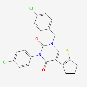 1-(4-chlorobenzyl)-3-(4-chlorophenyl)-1,5,6,7-tetrahydro-2H-cyclopenta[4,5]thieno[2,3-d]pyrimidine-2,4(3H)-dione