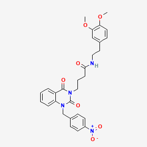 molecular formula C29H30N4O7 B11432348 N-[2-(3,4-dimethoxyphenyl)ethyl]-4-[1-(4-nitrobenzyl)-2,4-dioxo-1,4-dihydroquinazolin-3(2H)-yl]butanamide 