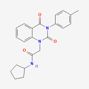 N-cyclopentyl-2-(2,4-dioxo-3-(p-tolyl)-3,4-dihydroquinazolin-1(2H)-yl)acetamide