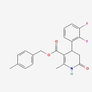 molecular formula C21H19F2NO3 B11432364 4-Methylbenzyl 4-(2,3-difluorophenyl)-2-methyl-6-oxo-1,4,5,6-tetrahydropyridine-3-carboxylate 