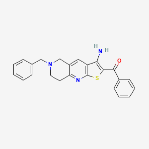 molecular formula C24H21N3OS B11432370 (3-Amino-6-benzyl-5,6,7,8-tetrahydrothieno[2,3-b][1,6]naphthyridin-2-yl)(phenyl)methanone 