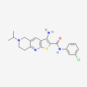 3-amino-N-(3-chlorophenyl)-6-(propan-2-yl)-5,6,7,8-tetrahydrothieno[2,3-b][1,6]naphthyridine-2-carboxamide