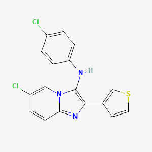 6-chloro-N-(4-chlorophenyl)-2-(thiophen-3-yl)imidazo[1,2-a]pyridin-3-amine