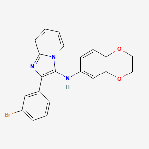 2-(3-bromophenyl)-N-(2,3-dihydro-1,4-benzodioxin-6-yl)imidazo[1,2-a]pyridin-3-amine