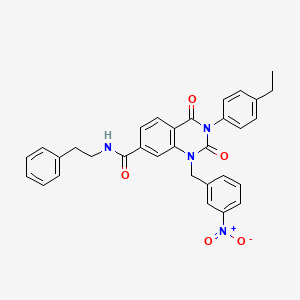 3-(4-ethylphenyl)-1-(3-nitrobenzyl)-2,4-dioxo-N-(2-phenylethyl)-1,2,3,4-tetrahydroquinazoline-7-carboxamide