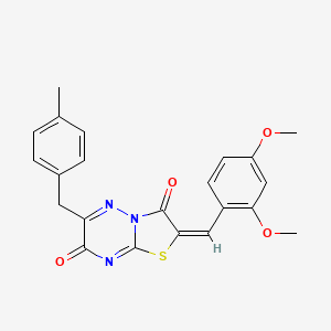 (2E)-2-(2,4-dimethoxybenzylidene)-6-(4-methylbenzyl)-7H-[1,3]thiazolo[3,2-b][1,2,4]triazine-3,7(2H)-dione