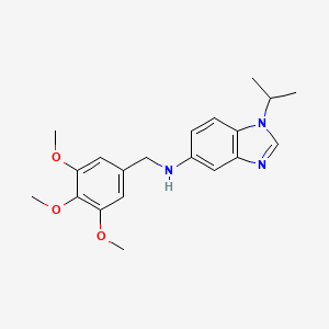 molecular formula C20H25N3O3 B11432499 1-(propan-2-yl)-N-(3,4,5-trimethoxybenzyl)-1H-benzimidazol-5-amine 