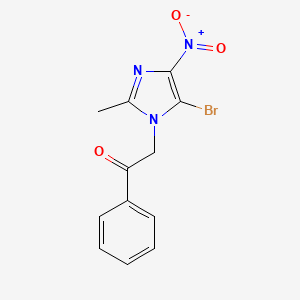 Ethanone, 2-(5-bromo-2-methyl-4-nitro-1H-imidazol-1-yl)-1-phenyl-