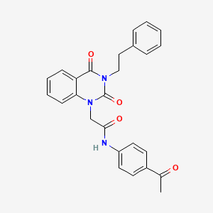 N-(4-acetylphenyl)-2-[2,4-dioxo-3-(2-phenylethyl)-3,4-dihydroquinazolin-1(2H)-yl]acetamide