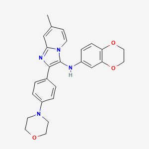 N-(2,3-dihydro-1,4-benzodioxin-6-yl)-7-methyl-2-[4-(morpholin-4-yl)phenyl]imidazo[1,2-a]pyridin-3-amine