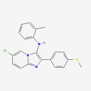 6-chloro-N-(2-methylphenyl)-2-[4-(methylsulfanyl)phenyl]imidazo[1,2-a]pyridin-3-amine