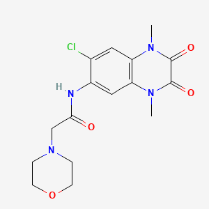 N-(7-chloro-1,4-dimethyl-2,3-dioxo-1,2,3,4-tetrahydroquinoxalin-6-yl)-2-(morpholin-4-yl)acetamide