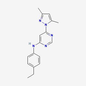 6-(3,5-dimethyl-1H-pyrazol-1-yl)-N-(4-ethylphenyl)pyrimidin-4-amine