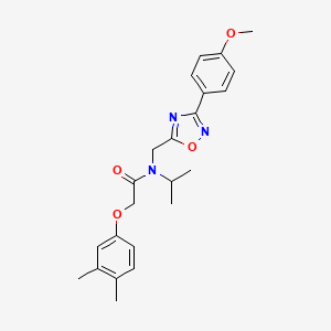 molecular formula C23H27N3O4 B11432601 2-(3,4-dimethylphenoxy)-N-{[3-(4-methoxyphenyl)-1,2,4-oxadiazol-5-yl]methyl}-N-(propan-2-yl)acetamide 