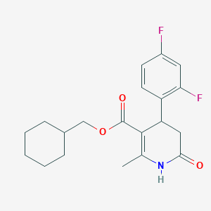 Cyclohexylmethyl 4-(2,4-difluorophenyl)-2-methyl-6-oxo-1,4,5,6-tetrahydropyridine-3-carboxylate