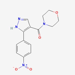 4-[3-(4-Nitrophenyl)-1H-pyrazole-4-carbonyl]morpholine