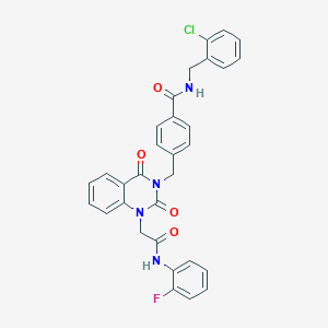 N-[(2-chlorophenyl)methyl]-4-[(1-{[(2-fluorophenyl)carbamoyl]methyl}-2,4-dioxo-1,2,3,4-tetrahydroquinazolin-3-yl)methyl]benzamide