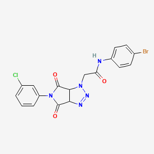 N-(4-bromophenyl)-2-[5-(3-chlorophenyl)-4,6-dioxo-4,5,6,6a-tetrahydropyrrolo[3,4-d][1,2,3]triazol-1(3aH)-yl]acetamide