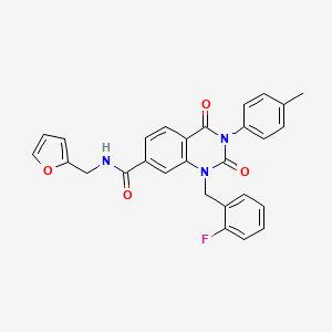 1-(2-fluorobenzyl)-N-(furan-2-ylmethyl)-3-(4-methylphenyl)-2,4-dioxo-1,2,3,4-tetrahydroquinazoline-7-carboxamide