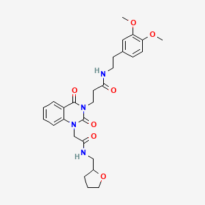 N-[2-(3,4-dimethoxyphenyl)ethyl]-3-[2,4-dioxo-1-({[(oxolan-2-yl)methyl]carbamoyl}methyl)-1,2,3,4-tetrahydroquinazolin-3-yl]propanamide