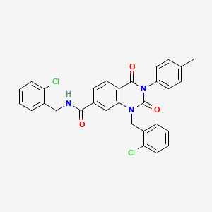 N,1-bis(2-chlorobenzyl)-3-(4-methylphenyl)-2,4-dioxo-1,2,3,4-tetrahydroquinazoline-7-carboxamide