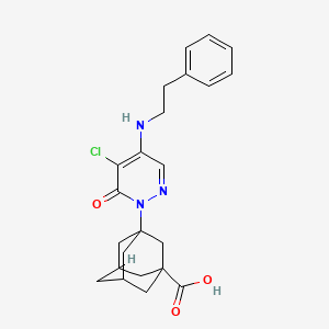 3-{5-Chloro-6-oxo-4-[(2-phenylethyl)amino]-1,6-dihydropyridazin-1-YL}adamantane-1-carboxylic acid