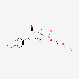 2-propoxyethyl 6-(4-ethylphenyl)-3-methyl-4-oxo-4,5,6,7-tetrahydro-1H-indole-2-carboxylate