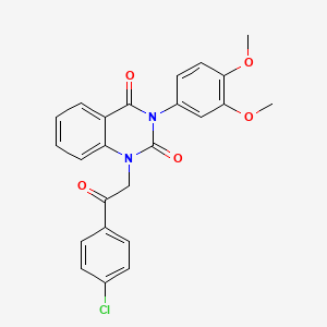 1-(2-(4-chlorophenyl)-2-oxoethyl)-3-(3,4-dimethoxyphenyl)quinazoline-2,4(1H,3H)-dione