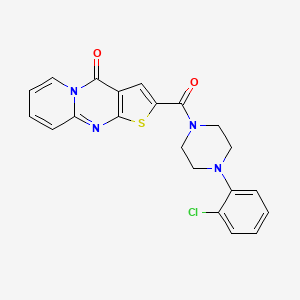 2-{[4-(2-Chlorophenyl)piperazino]carbonyl}-4H-pyrido[1,2-A]thieno[2,3-D]pyrimidin-4-one