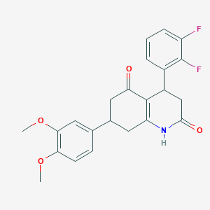 4-(2,3-difluorophenyl)-7-(3,4-dimethoxyphenyl)-4,6,7,8-tetrahydroquinoline-2,5(1H,3H)-dione