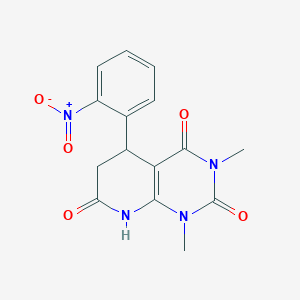 1,3-dimethyl-5-(2-nitrophenyl)-5,8-dihydropyrido[2,3-d]pyrimidine-2,4,7(1H,3H,6H)-trione